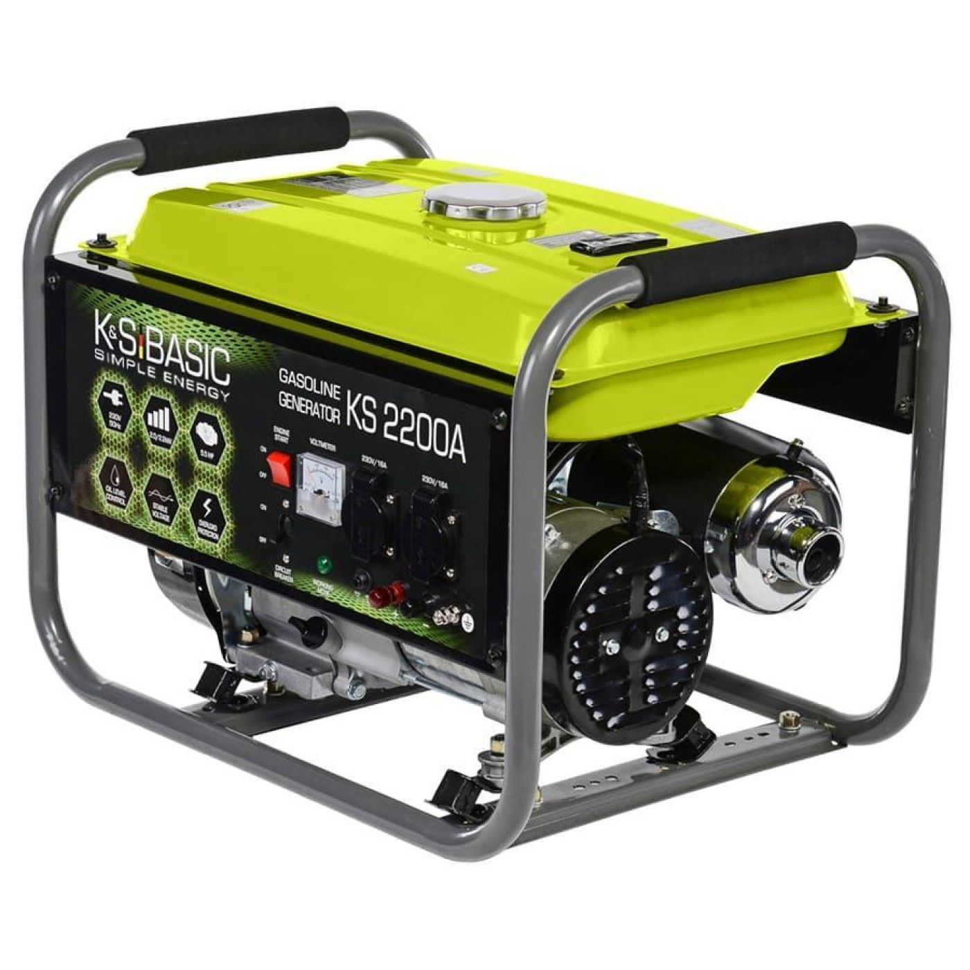 Генератор Синхронный Konner&Sohnen KSB 2200A 33.2кг 2200 Вт / 2000 Вт / Бензин (KSB2200A)