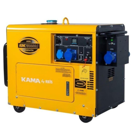 Генератор Синхронный KAMA KDK7500SCA, дизель, 5.5kW, 6.9KVA, 230V, ATS, 14,5л / 5000 Вт / Дизель (KDK7500SCA)