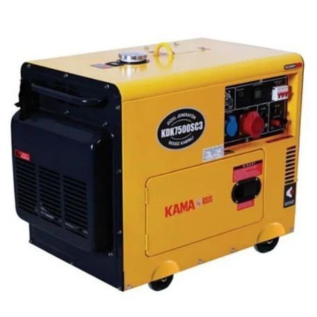 Генератор Синхронный KAMA KDK7500SC3, 230/400V, 50Hz, 5.5kW, 6.9KVA, 14.5л / 5000 Вт / Дизель (KDK7500SC3)