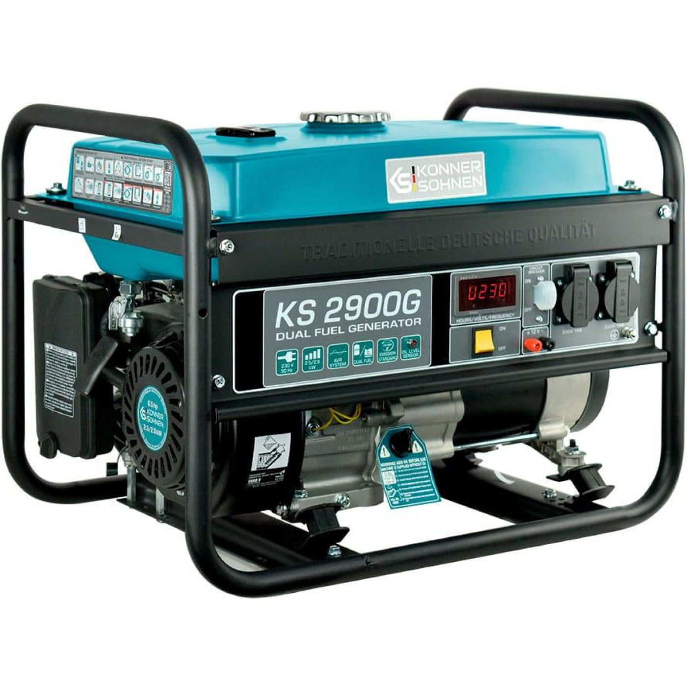 Генератор Инверторний Konner&Sohnen KS 2900G 43кг 2900 Вт / 2500 Вт / Газ + бензин (KS2900G)