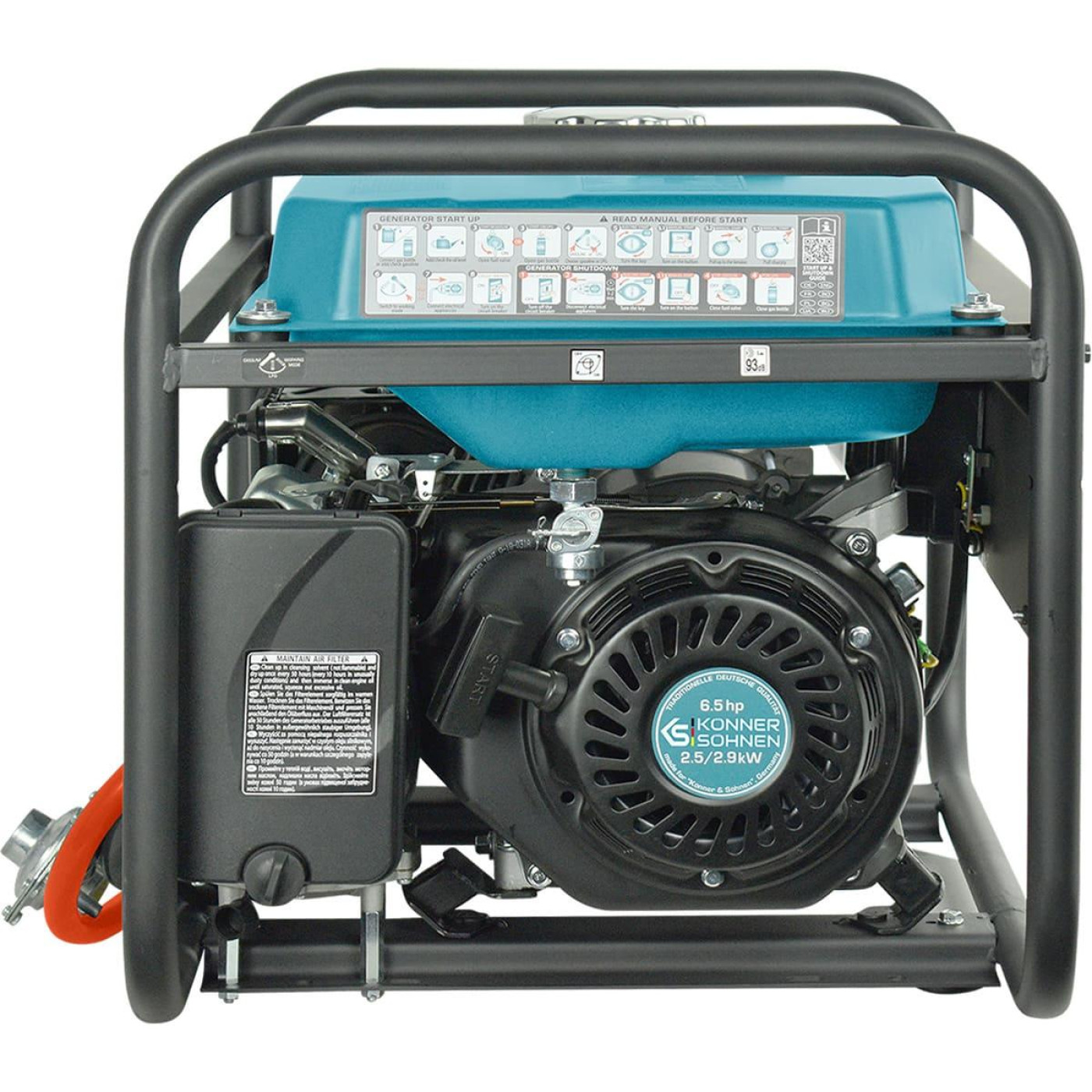 Генератор Инверторний Konner&Sohnen KS 2900G 43кг 2900 Вт / 2500 Вт / Газ + бензин (KS2900G)