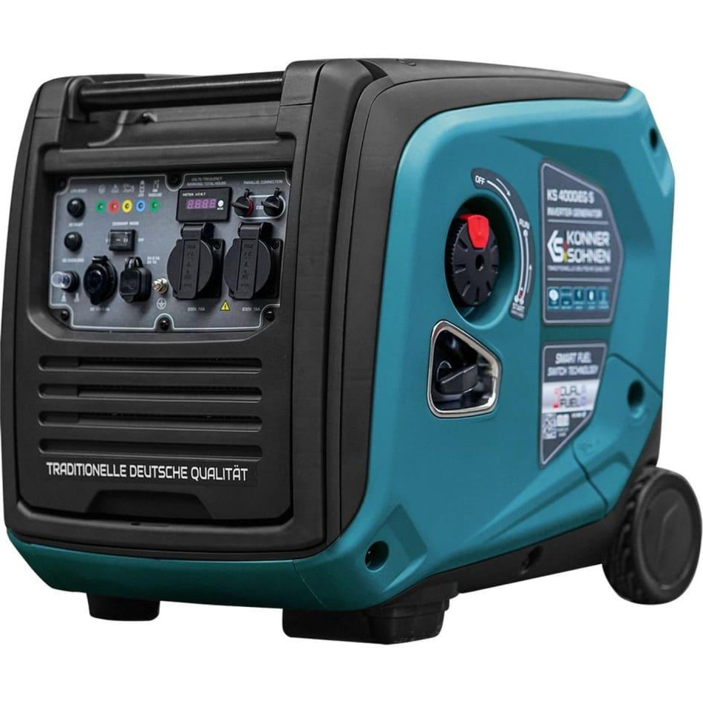 Генератор Инверторный Konner&Sohnen KS 4000iEG S, 230В, 4.0кВт, електростартер, 40кг / 3500 Вт / Газ + бензин (KS4000IEGS)