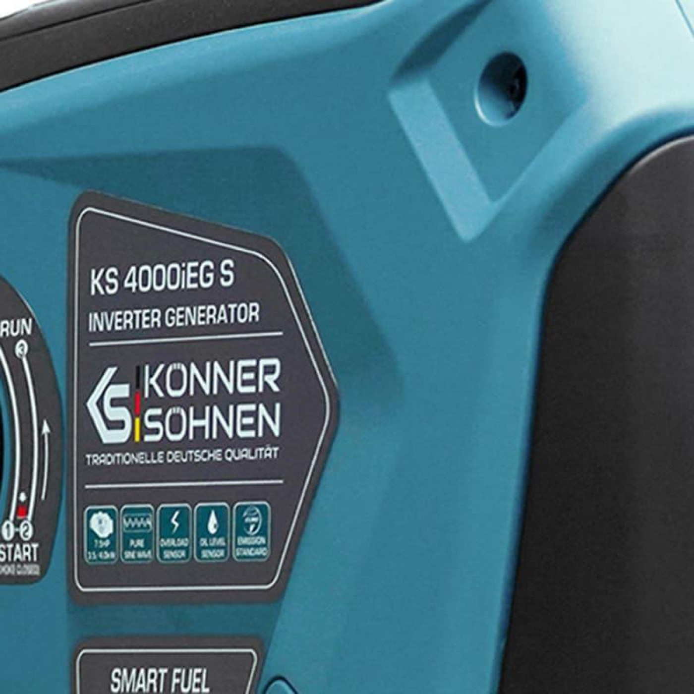 Генератор Инверторный Konner&Sohnen KS 4000iEG S, 230В, 4.0кВт, електростартер, 40кг / 3500 Вт / Газ + бензин (KS4000IEGS)