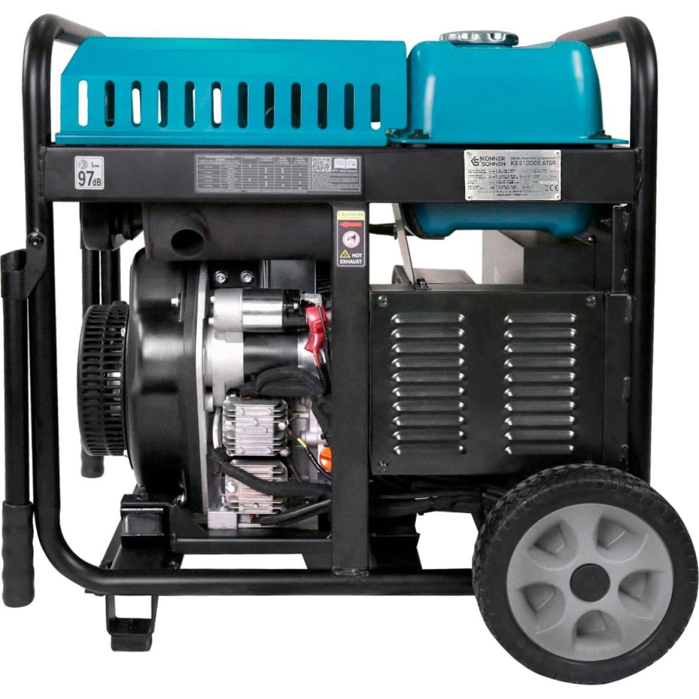 Генератор Инверторный Konner&Sohnen KS 6100iDE ATSR, 230В, 5.5кВт, АВР(ATS), електростартер, 98кг / 5000 Вт / Дизель (KS6100IDEATSR)
