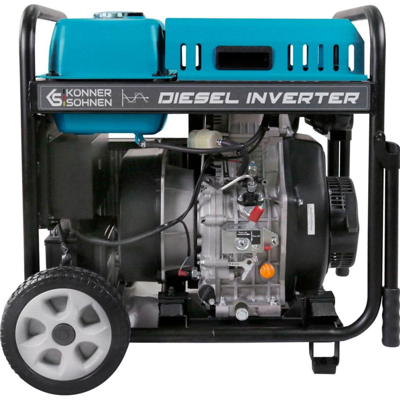 Генератор Инверторный Konner&Sohnen KS 6100iDE ATSR, 230В, 5.5кВт, АВР(ATS), електростартер, 98кг / 5000 Вт / Дизель (KS6100IDEATSR)