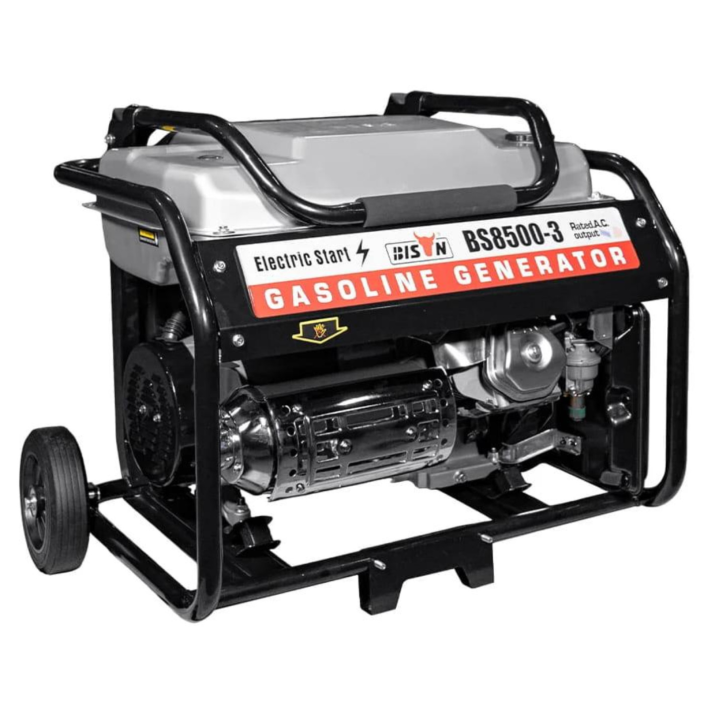 Генератор Синхронный Bison 6 кВт BS8500-3 / 6000 Вт / Бензин (41-00408)