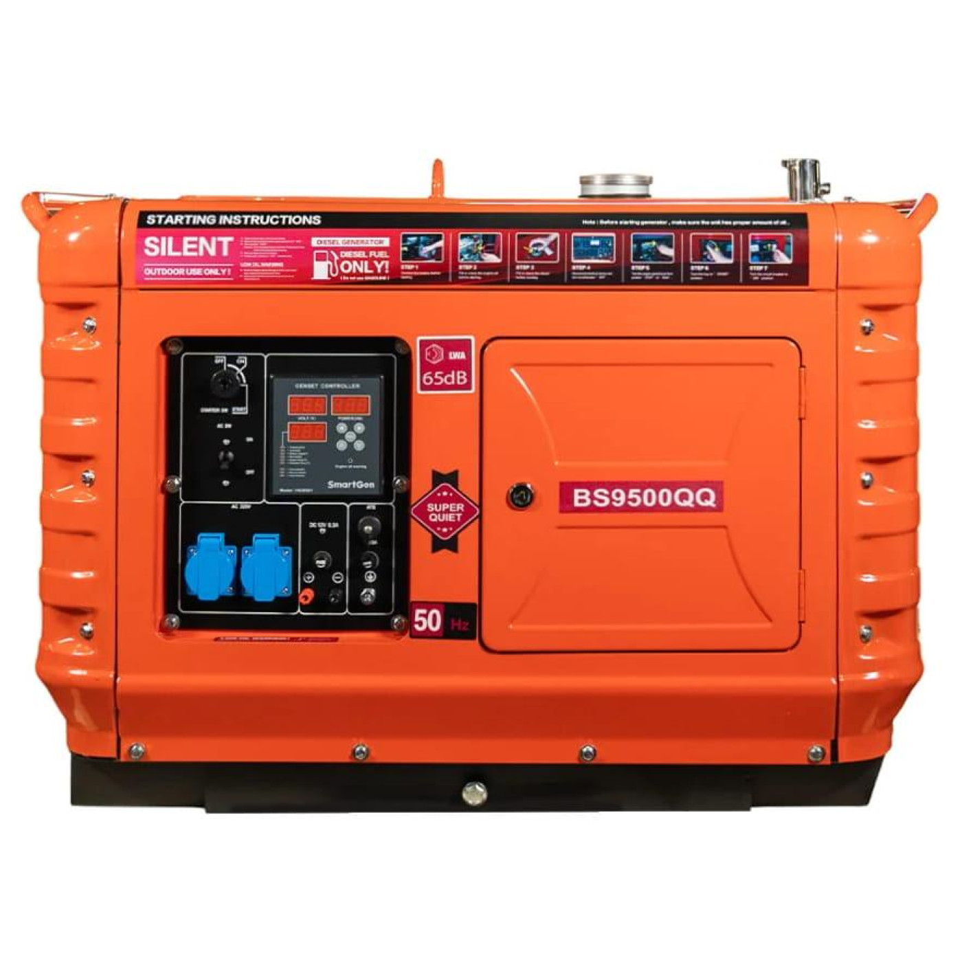 Генератор Синхронный Bison 5.5 кВт BS9500QQ / 5500 Вт / Дизель (41-00411)