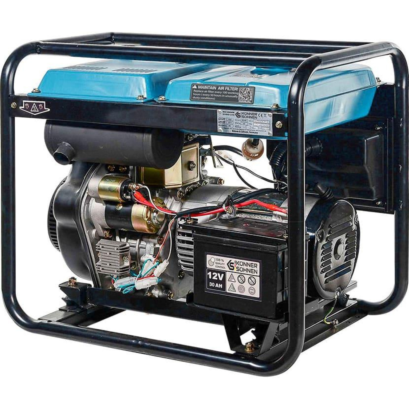 Генератор Синхронний Konner&Sohnen KS 6100HDE, 5.5KW, дизель, 230V / 5000 Вт / Дизель (KS6100HDE)