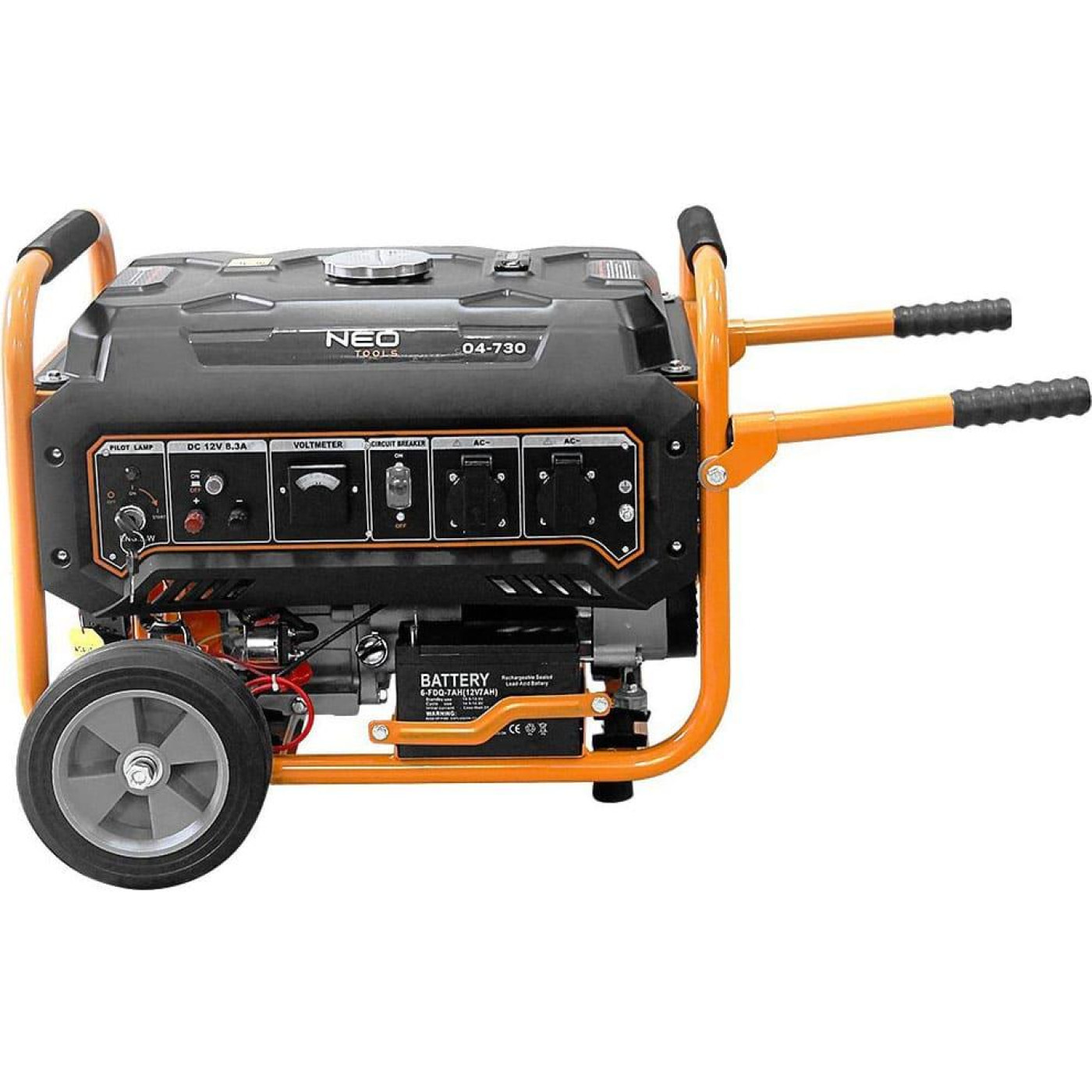 Генератор Neo Tools 230V, 1 фаза, 2.8/3kW, електростарт, AVR (04-730)