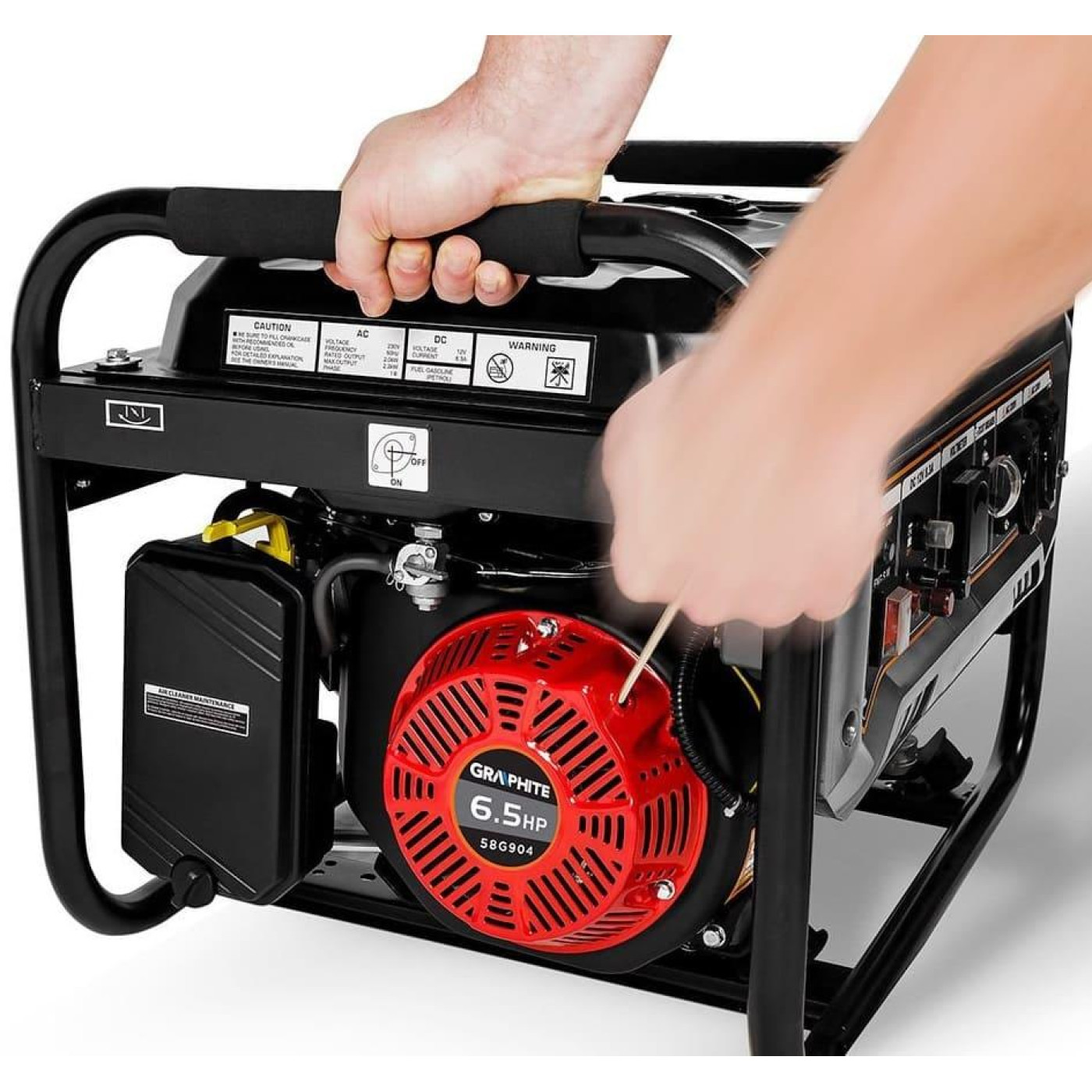 Генератор Синхронный GRAPHITE 40кг 2200 Вт / 2000 Вт / Бензин (58G904)