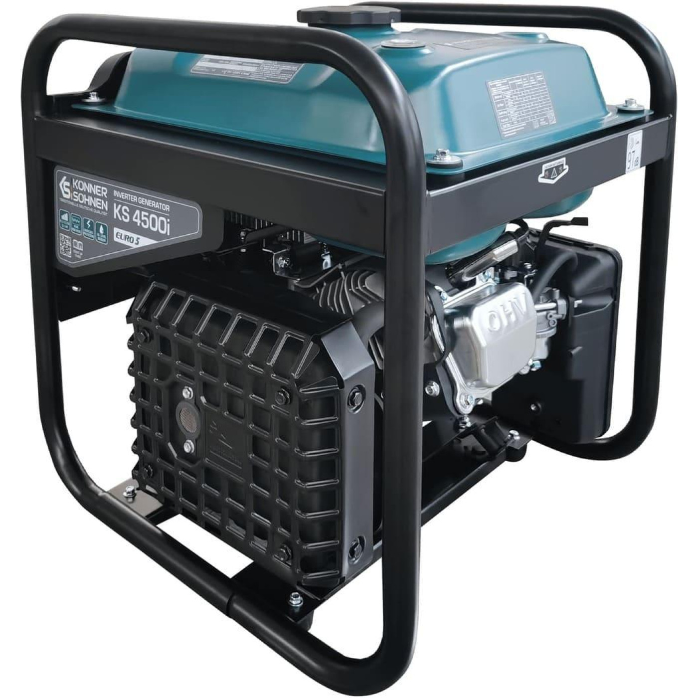 Генератор Инверторный Konner&Sohnen KS 4500i, 230В, 4.5кВт, ручний стартер, 33кг / 3800 Вт / Бензин (KS4500I)