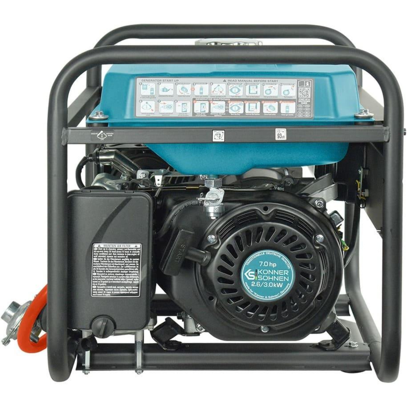 Генератор Синхронный Konner&Sohnen KS 3000G 45.4кг / 2600 Вт / Газ + бензин (KS3000G)