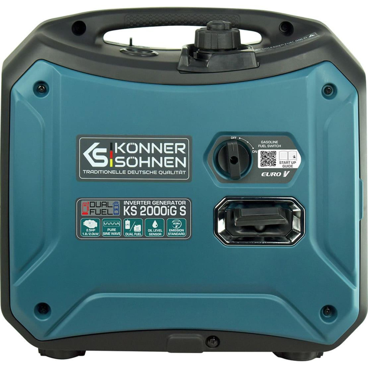 Генератор Konner&Sohnen KS 2000iG S, 230В, 2.0кВт, ручний запуск, 19кг / 2000 Вт / Бензин (KS2000IGS)