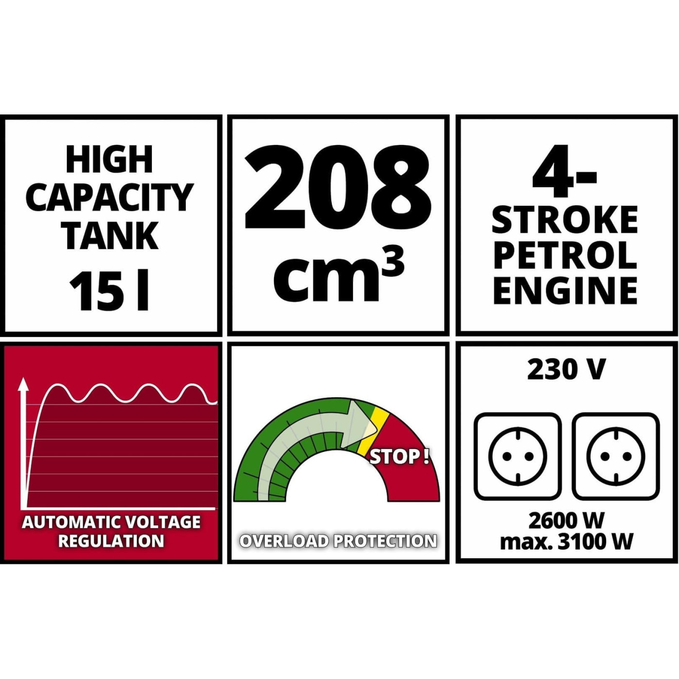 Генератор Синхронный Einhell TC-PG 41.2кг / 1000 Вт / Бензин (4152551)