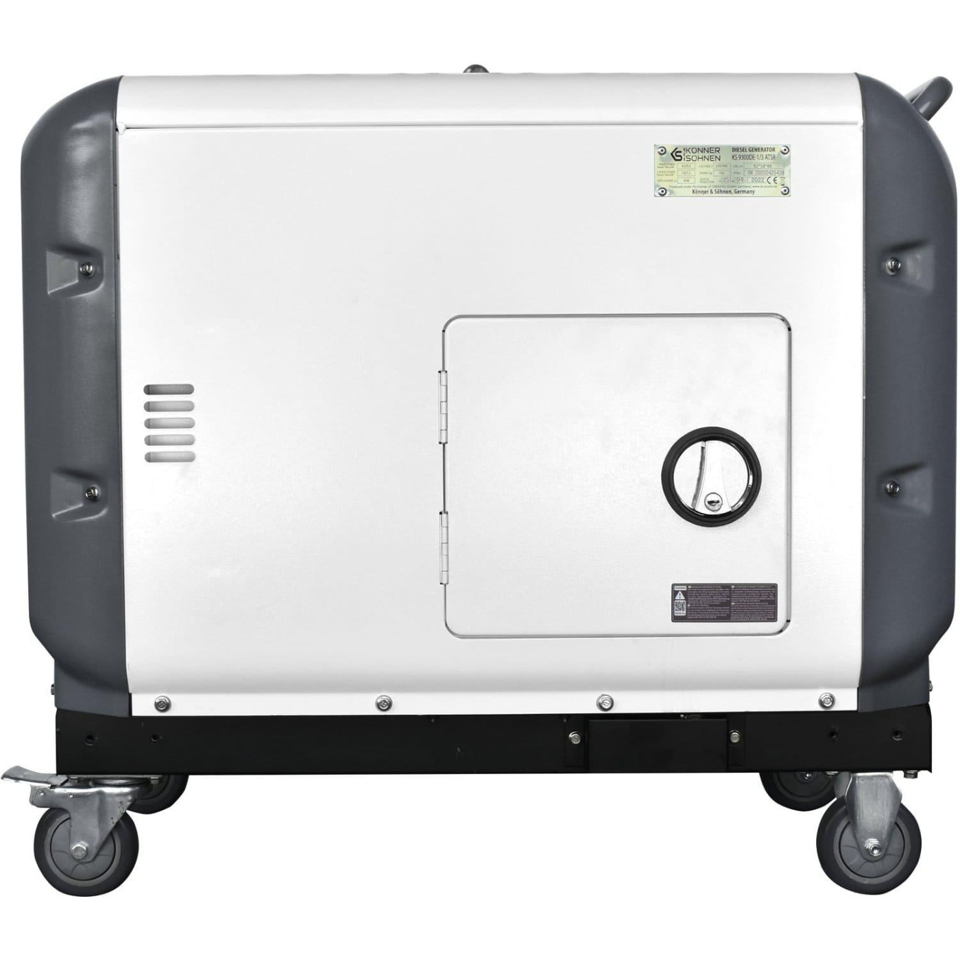 Генератор Синхронный Konner&Sohnen KS 9300DE-1/3 ATSR,230/400В,6.5/6.0кВт,7.5/7.0кВт,1/3Фази, АВР(ATS), електростартер, 168кг / 7000 Вт / Дизель (KS93