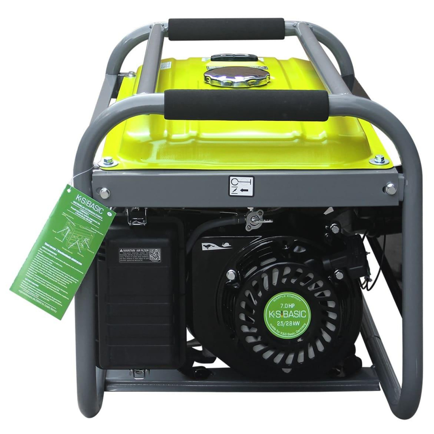 Генератор Синхронный Konner&Sohnen BASIC KSB 30A, 230В, 2.8кВт, ручний стартер, 36.2кг / 2500 Вт / Бензин (KSB30A)