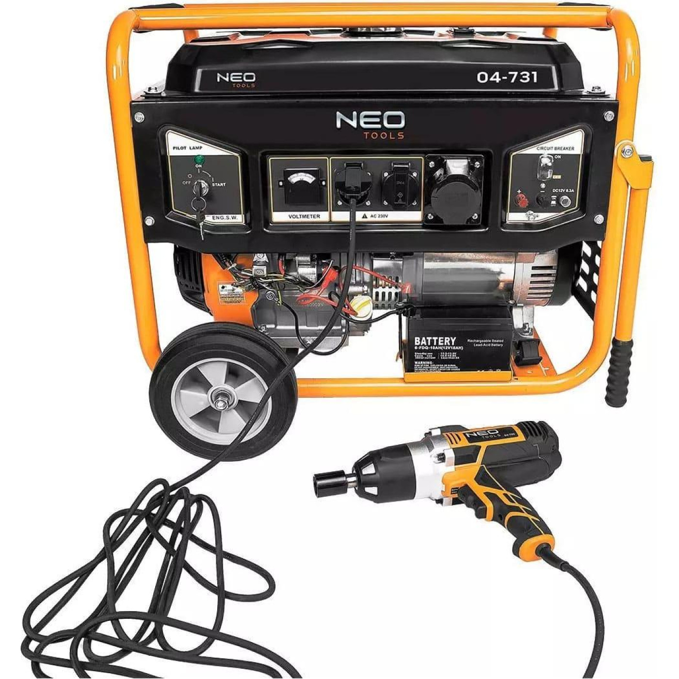 Генератор Синхронний Neo Tools / 2800 Вт / Бензин (04-731)