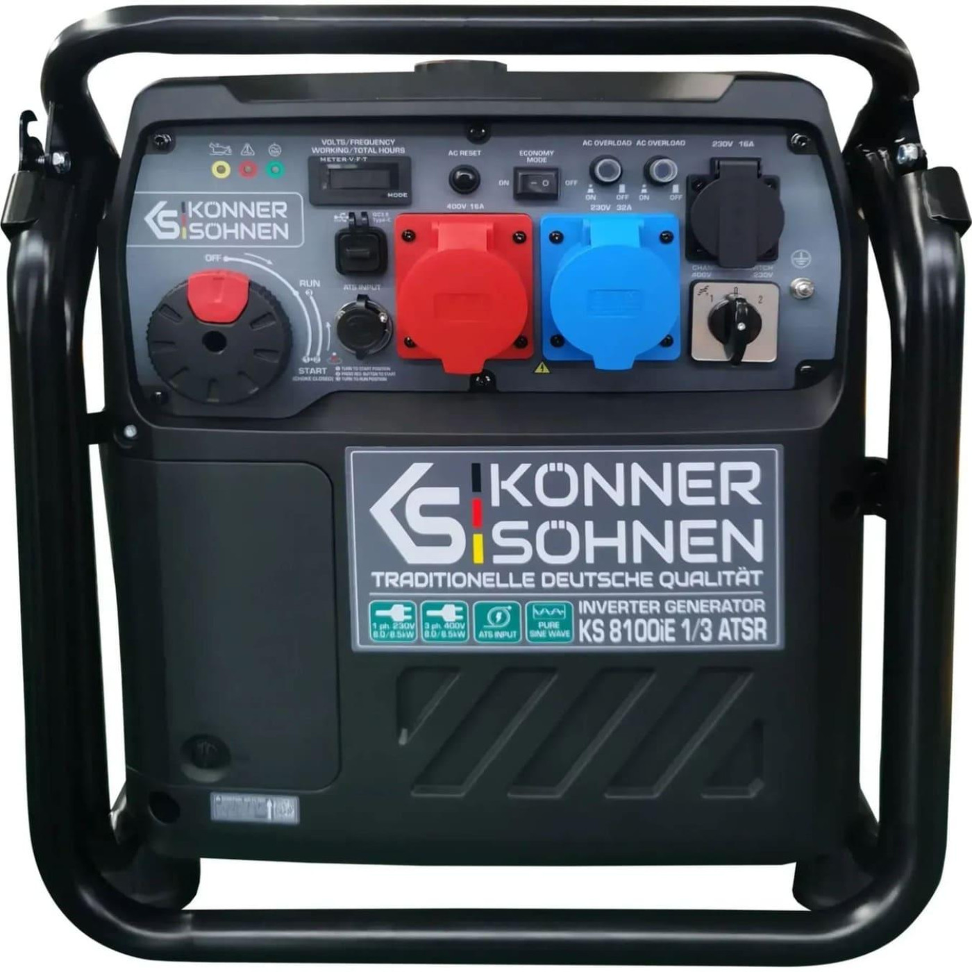 Генератор Инверторний Konner&Sohnen KS 8100iE 68кг / 8000 Вт / Бензин (KS8100IE1/3ATSR)