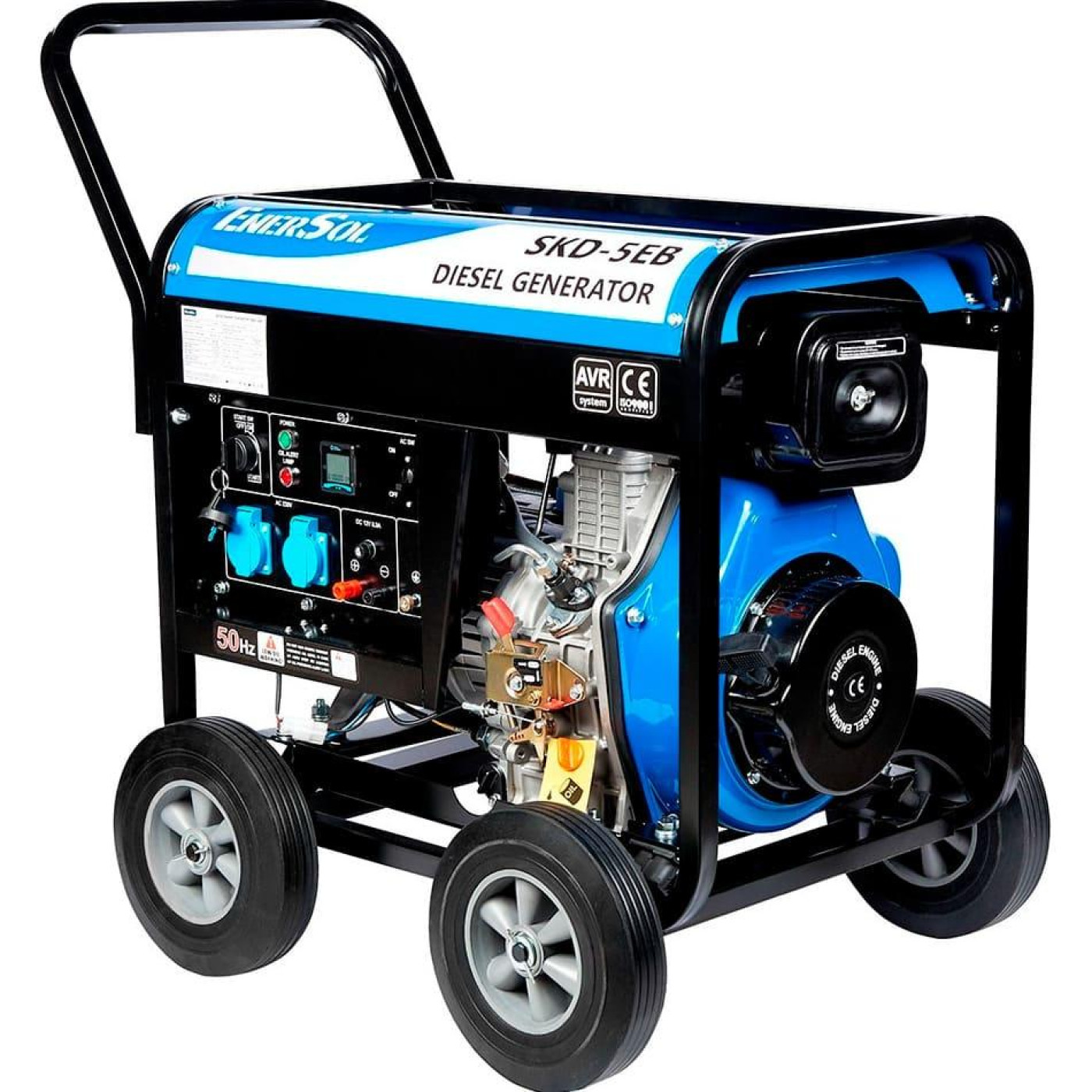 Генератор Enersol EnerSol, 230В, 1 фаза, 4.6/5кВт, електростартер, 111кг / / (SKD-5EB)