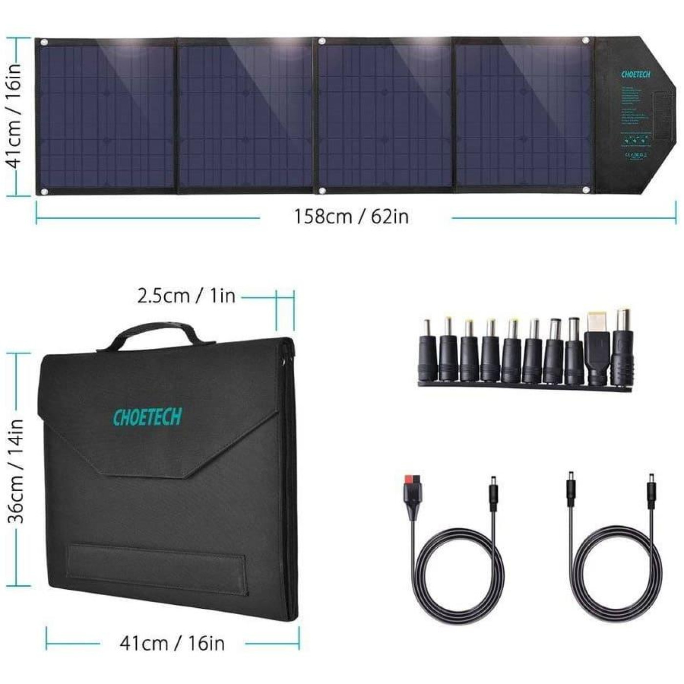 Солнечная панель Choetech / 80 Вт / 18 В (SC007)