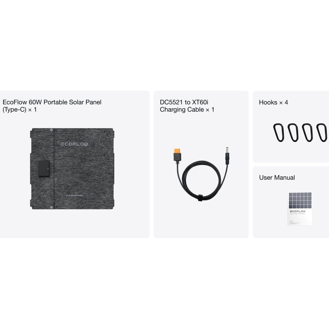 Солнечная панель EcoFlow 60W / 60 Вт / 21.6 В (EFSOLAR60-TYPE-C)