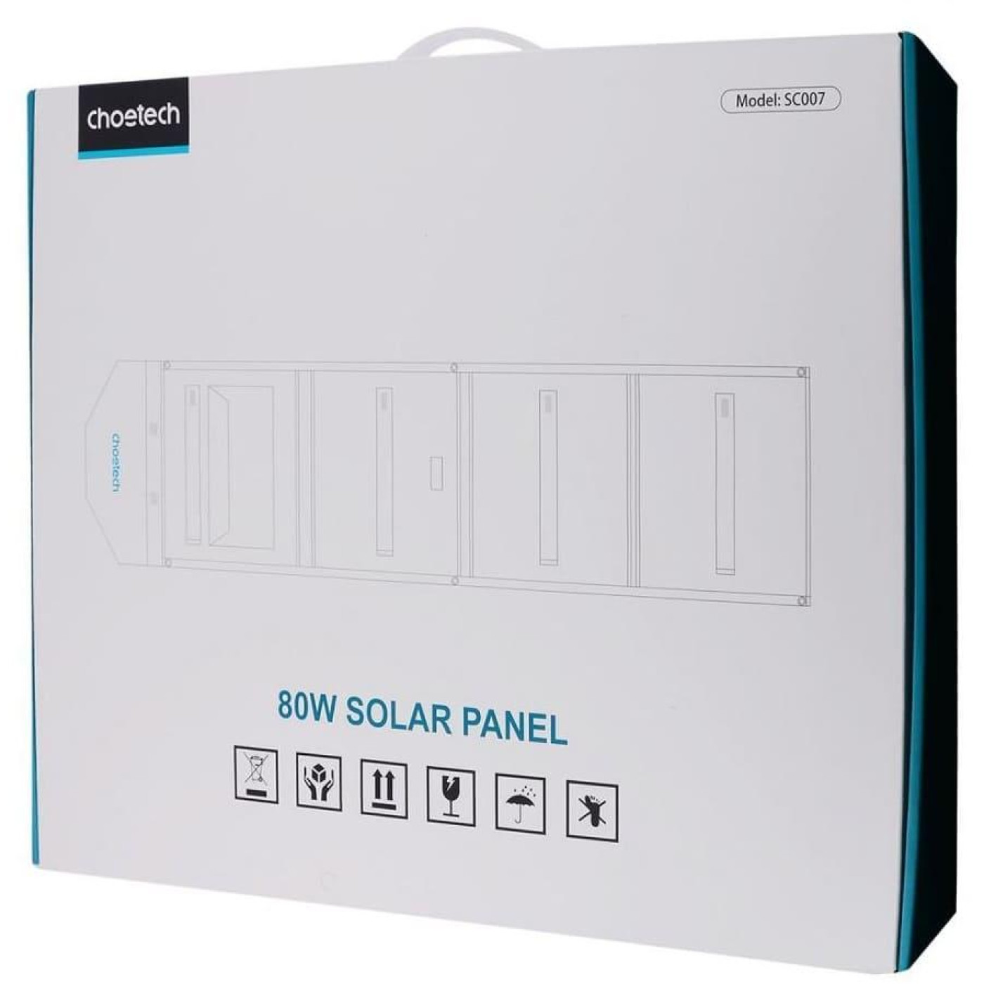 Солнечная панель Choetech 80W black 80 Вт / 5 В, 7 В, 9 В, 12В, 18В (37706)