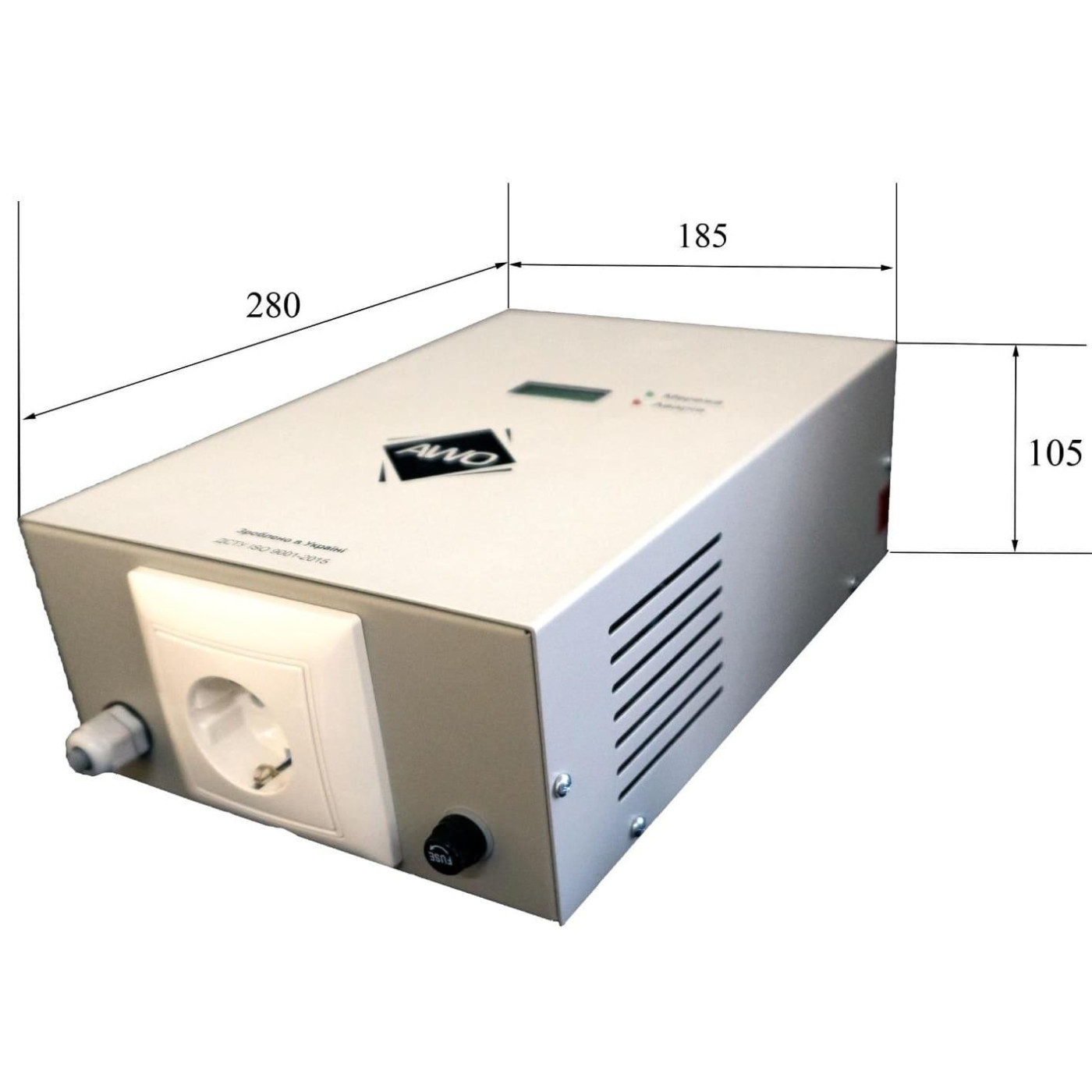 Стабилизатор напряжения Awattom - 2.2кВт, однофазний (AWATTOM-2.2)