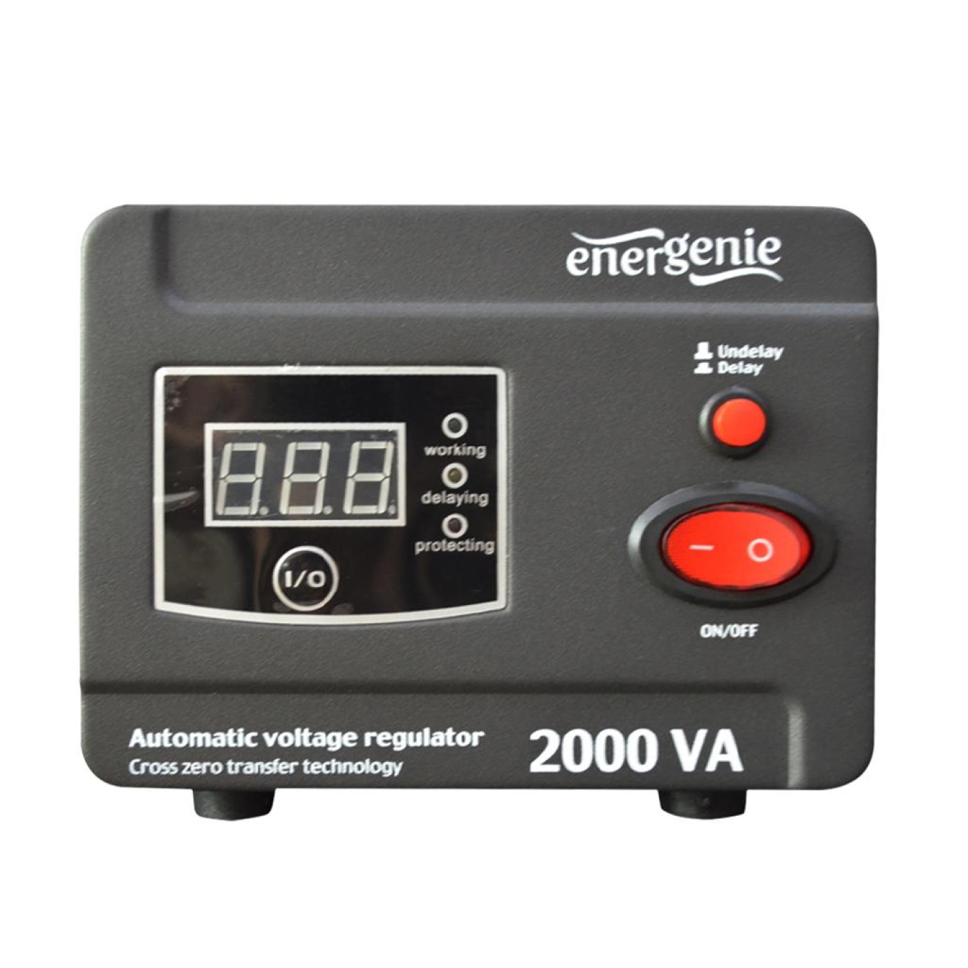 Стабилизатор напряжения EnerGenie EG-AVR-D2000-01 2000VA, 2xSchuko 1200 Вт (EG-AVR-D2000-01)