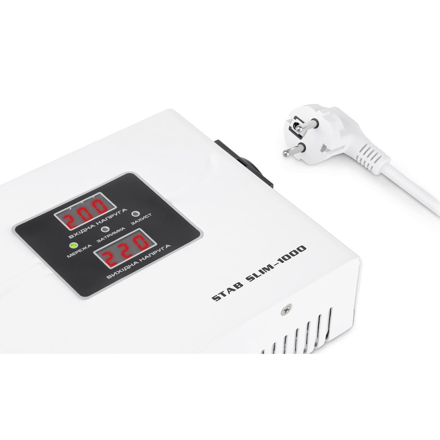 Стабилизатор напряжения Real-EL STAB SLIM-1000 White 800 Вт (EL122400007)