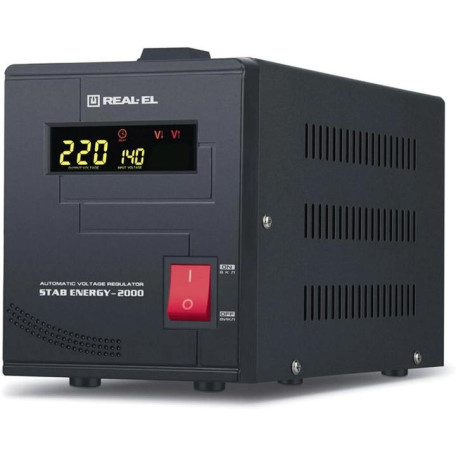 Стабилизатор напряжения Real-EL Stab Energy-2000 Black 1600 Вт (EL122400013)