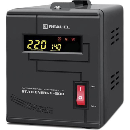 Стабилизатор напряжения Real-EL Stab Energy-500 Black 400 Вт (EL122400011)