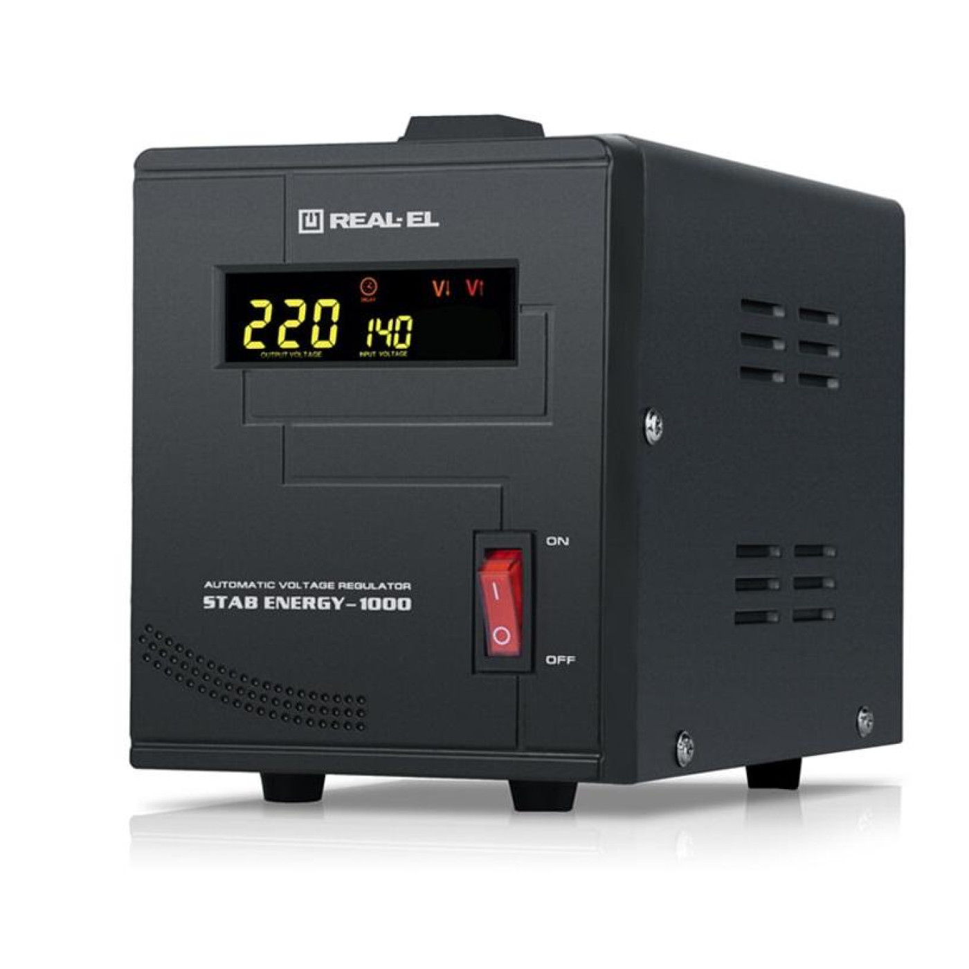 Стабилизатор напряжения Real-EL Stab Energy-1000 Black 800 Вт (EL122400012)