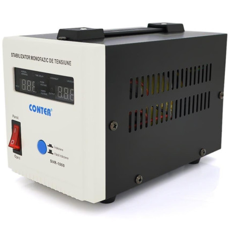 Стабілізатор напруги Conter SVR-1000VA/750W однофазний, напольного монтажа, LED дисплей, DC150-270V, AC230±8 750 Вт (CR-SVR-1000)