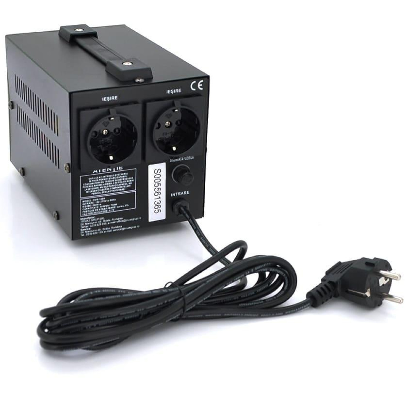 Стабилизатор напряжения Conter SVR-1000VA/750W однофазный, напольного монтажа, LED дисплей, DC150-270V, AC230±8 750 Вт (CR-SVR-1000)
