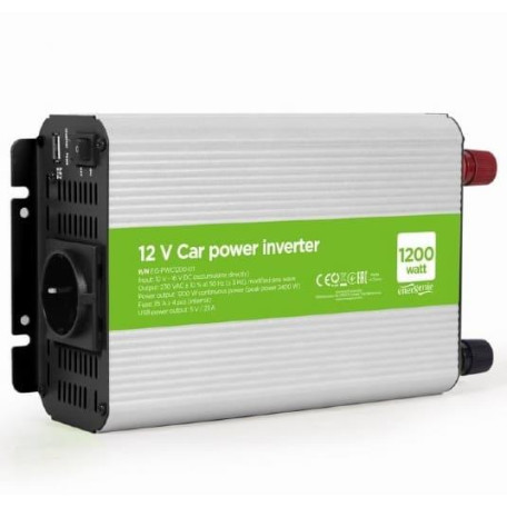 Інвертор EnerGenie EG-PWC1200-01, на 1200 Вт (EG-PWC1200-01)