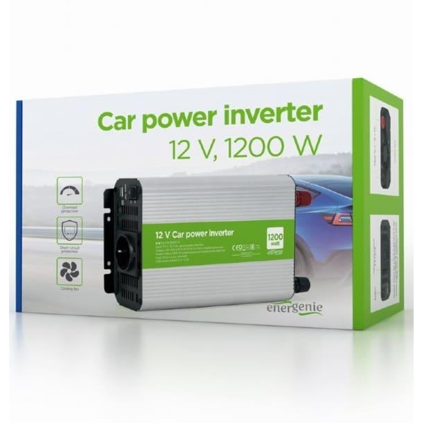 Інвертор EnerGenie EG-PWC1200-01, на 1200 Вт (EG-PWC1200-01)