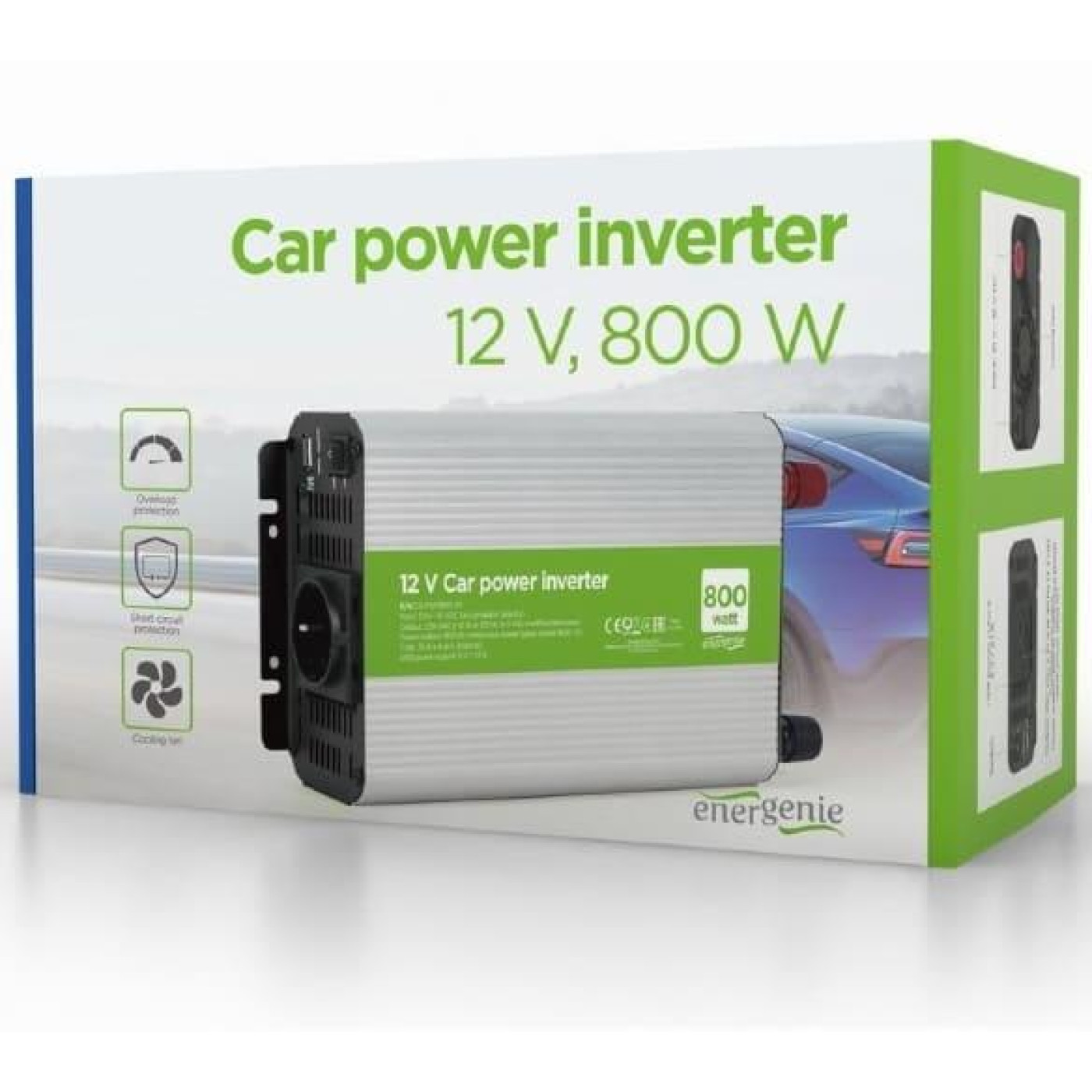 Инвертор EnerGenie EG-PWC800-01 800 Вт (EG-PWC800-01)