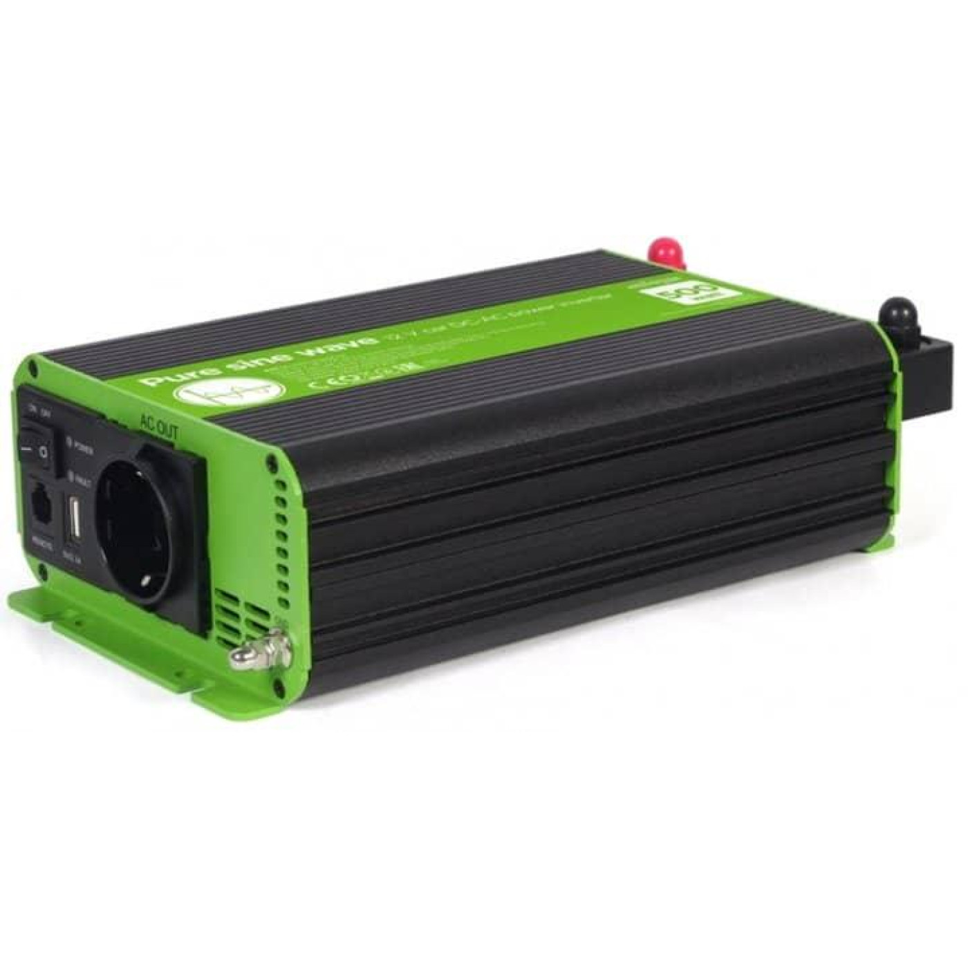 Инвертор EnerGenie 12V/230V 500W (1000W peak power) чиста синусоида 500 Вт (EG-PWC-PS500-01)