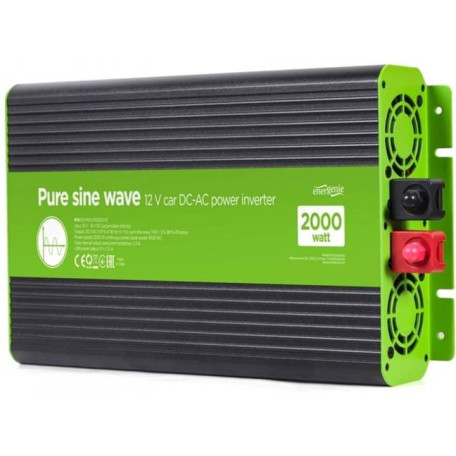 Інвертор EnerGenie 12V/230V 1000W (2000W peak power) чиста синусоїда (EG-PWC-PS2000-01 1000 Вт (EG-PWC-PS2000-01)