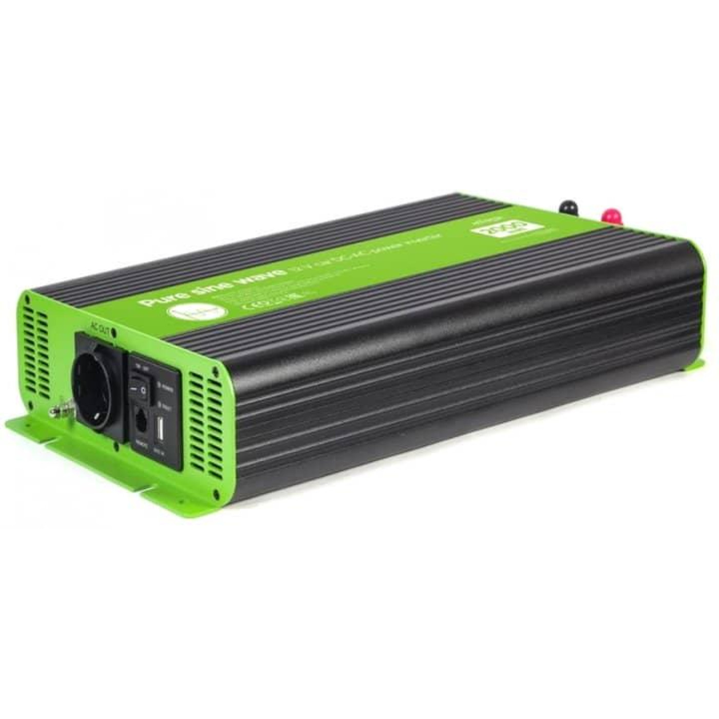 Інвертор EnerGenie 12V/230V 1000W (2000W peak power) чиста синусоїда (EG-PWC-PS2000-01 1000 Вт (EG-PWC-PS2000-01)