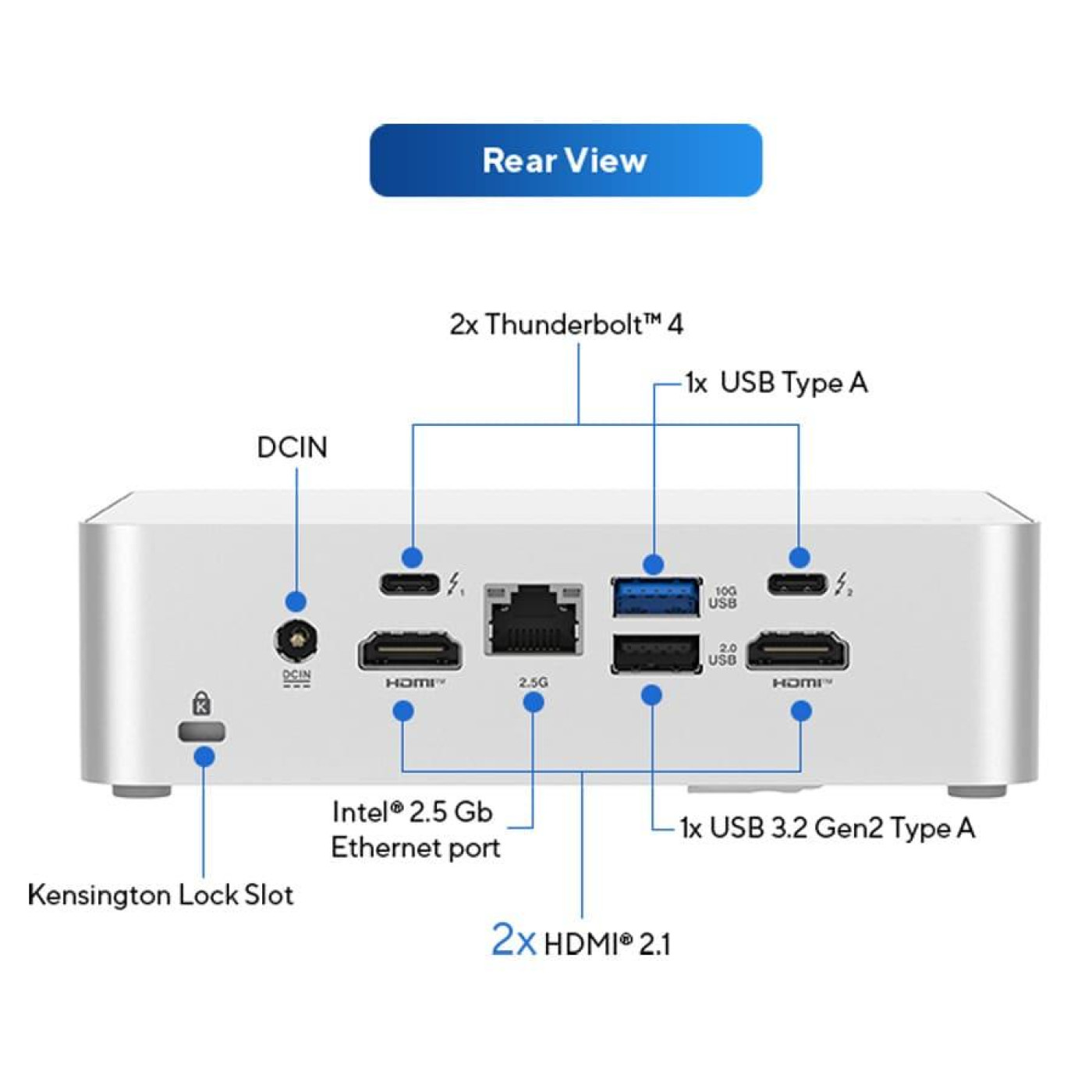Компьютер ASUS NUC 15pro+ RNUC15CRSU700002 Intel Сore Ultra 7 255H/Без ОЗП/Без SSD/Intel Arc Graphics/Без ОС (90AR00P3-M00040)