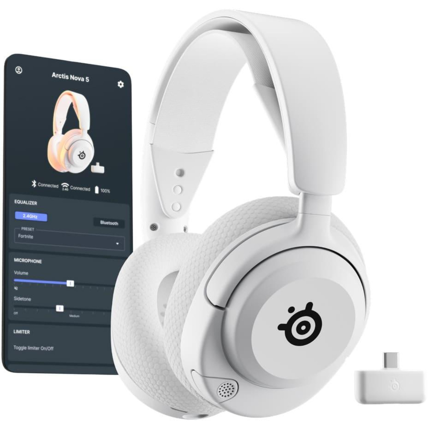 Ігрова гарнітура SteelSeries Arctis Nova 5 Wireless MultiPlatform White (61671)