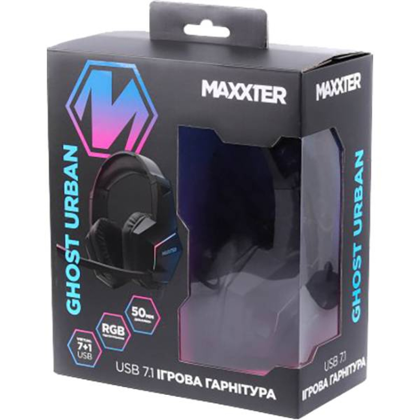 Ігрова гарнітура Maxxter Ghost Urban Black (Ghost Urban)