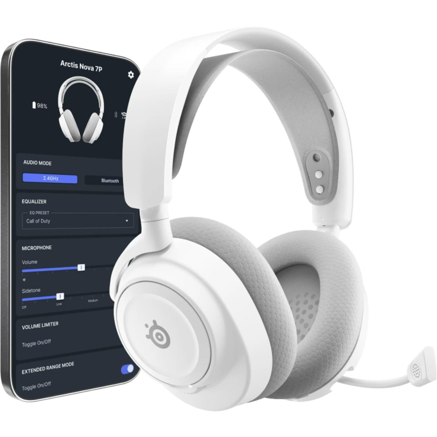 Ігрова гарнітура SteelSeries Arctis Nova 7P Gen 2 Wireless White (61745)