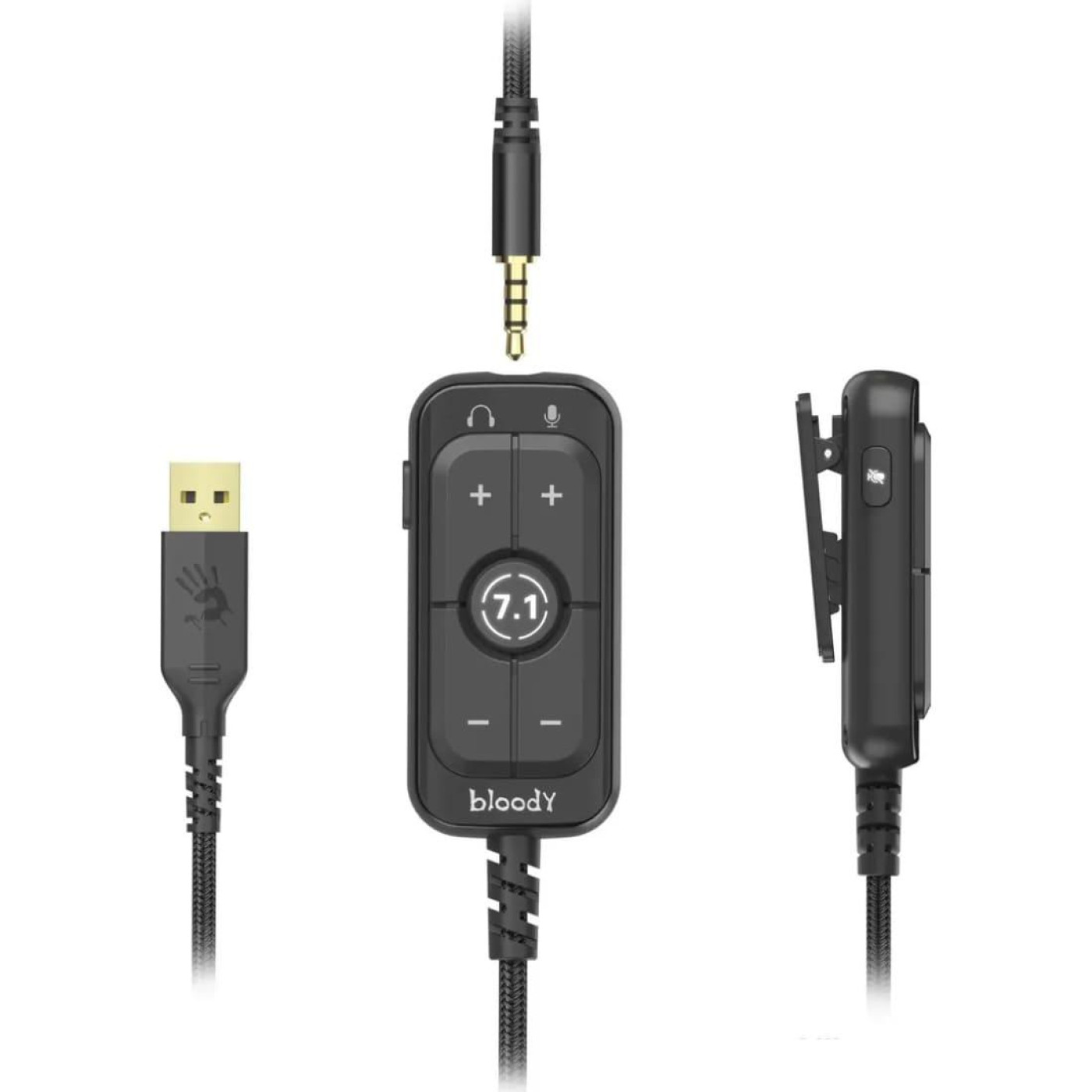 Игровая гарнитура Bloody A4Tech M590i USB + 4-Pin 3.5 mm Black Gold (M590i (Sports Lime))