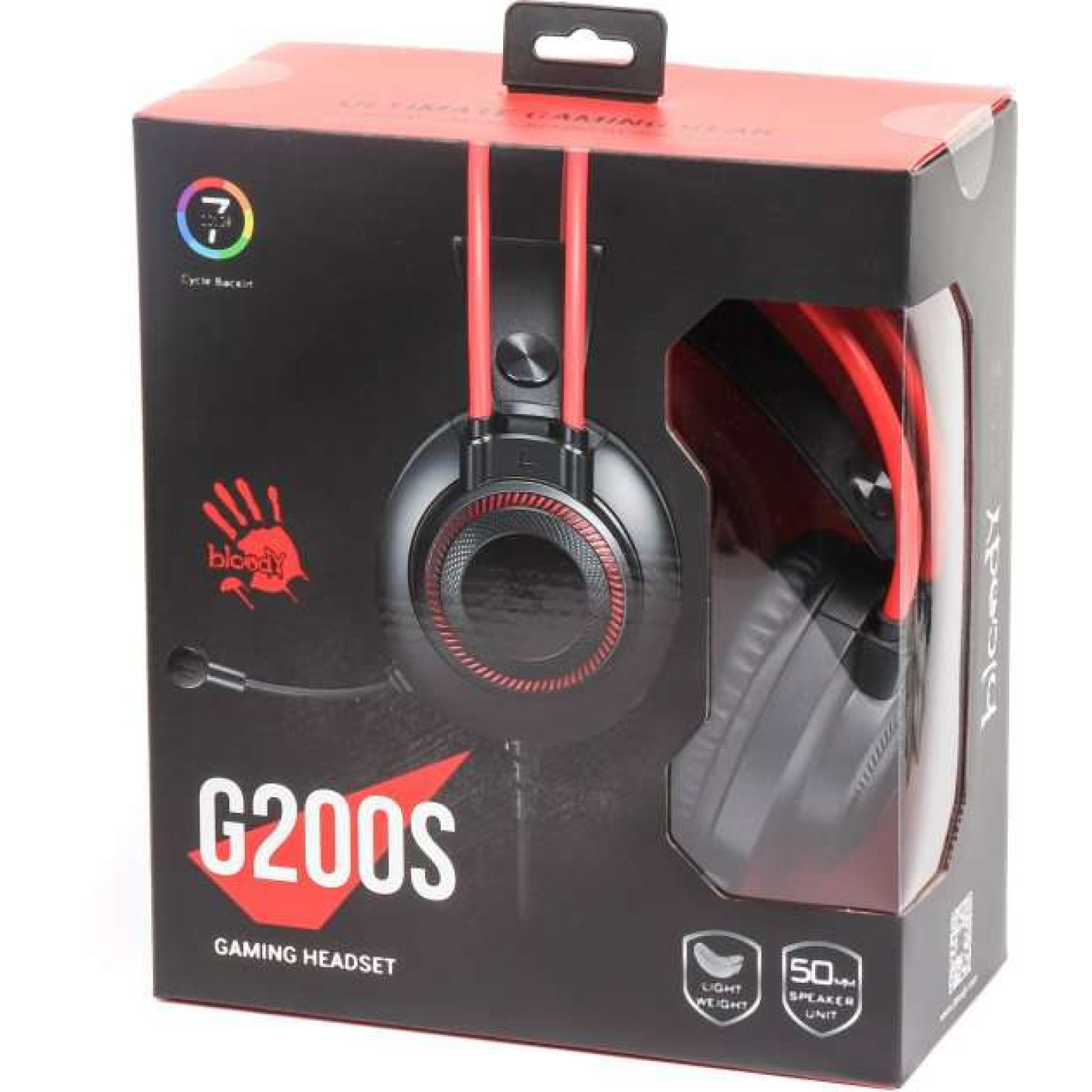 Игровая гарнитура Bloody A4Tech G200S Black Red (G200S Black+Red)