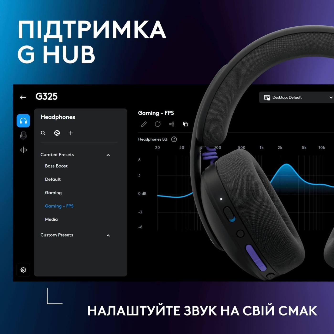 Игровая гарнитура Logitech G325 Lightspeed Wireless Black (981-001524)
