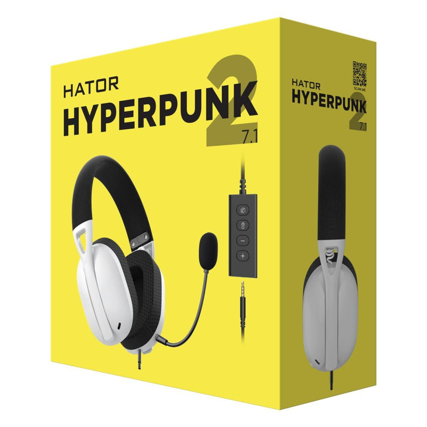 Игровая гарнитура HATOR Hyperpunk 2 USB 7.1 Black/White (HTA-846) U1