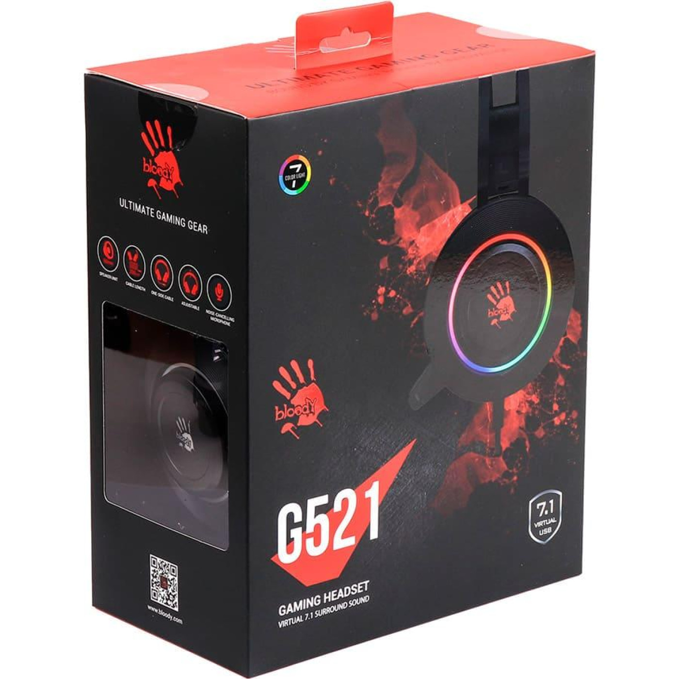 Игровая гарнитура Bloody A4Tech G521 USB Black (G521 (Black))