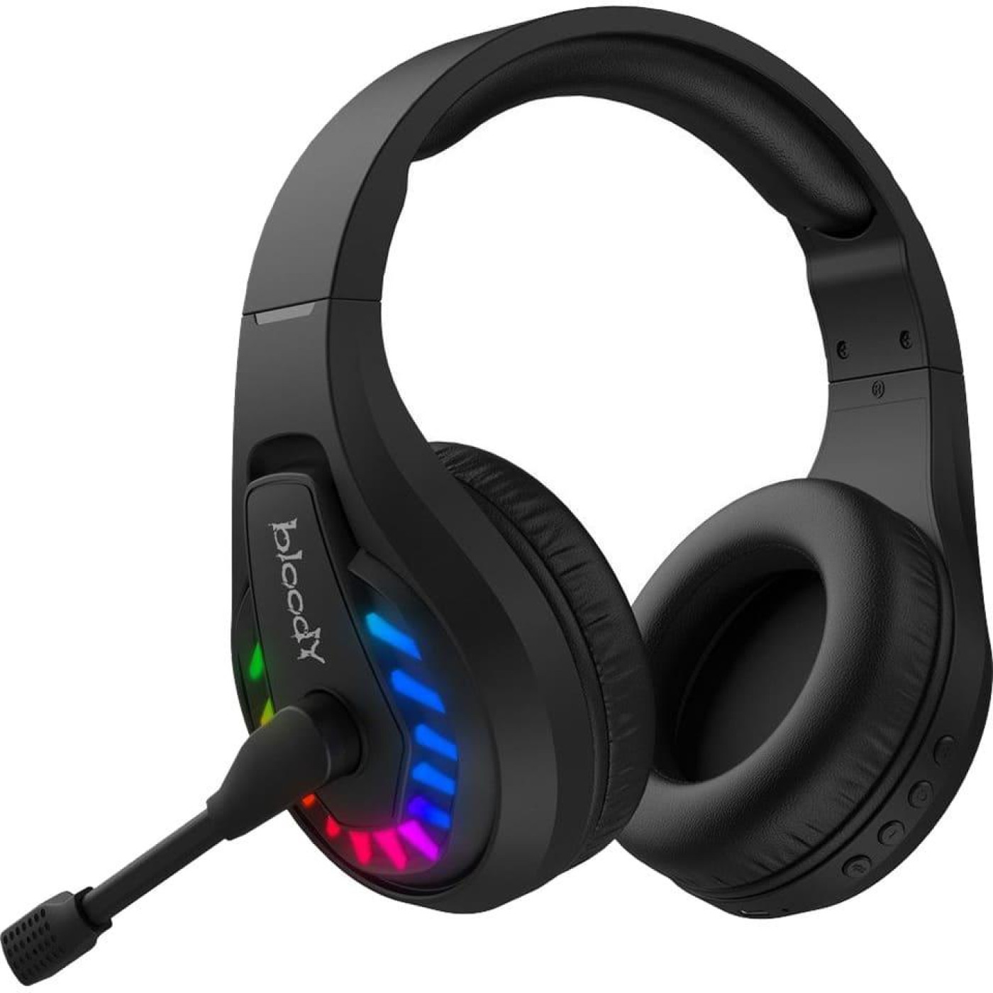 Игровая гарнитура Bloody GR230 з LED пидсвичуванням, чорний колир, Bluetooth v5.2 + 2.4GHz + 3.5 Jack (GR230 (Black))